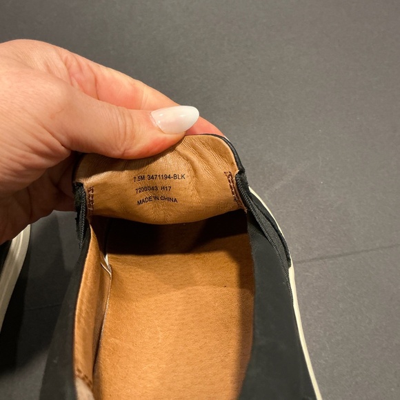 Frye Ivy Black Leather Slip On Sneakers Women’s 7.5 - Picture 11 of 12